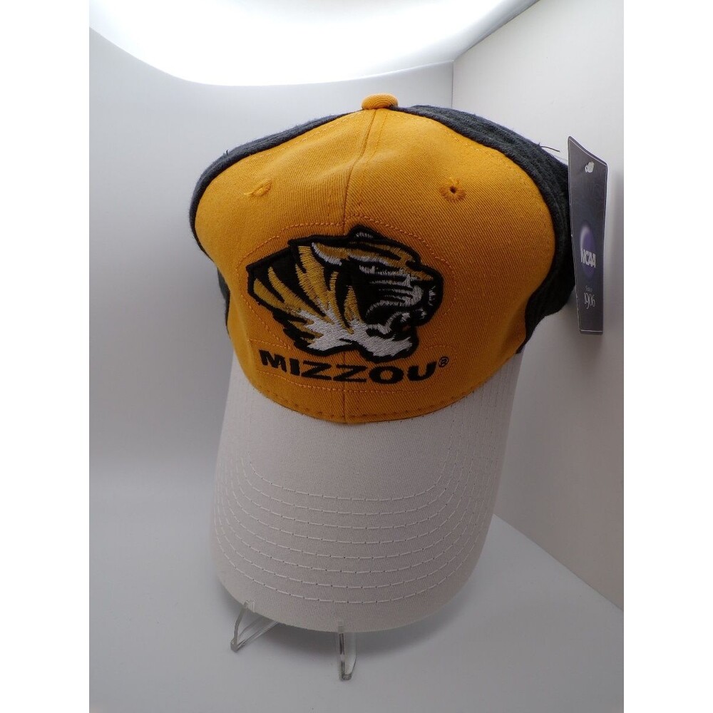 Mizzou Missouri Tigers Men's Adjustable Baseball Cap Gold Gray White